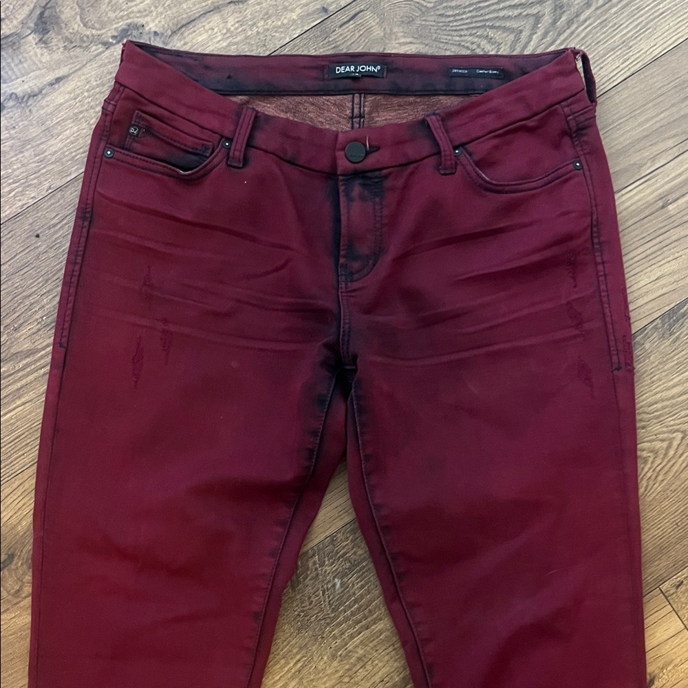 Dear John Women's Deep Red Skinny Jeans